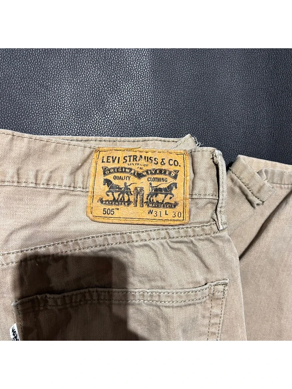 Levi's 505 Khaki Straight Pants Men's 31x30